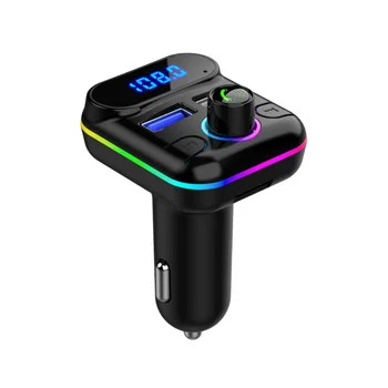 Autó kihangosító M33 Bluetooth-Compaitable 5.0 FM Transmitter, Kettős USB Töltő Készlet MP3 Modulátor Lejátszó Lemez Lejátszó