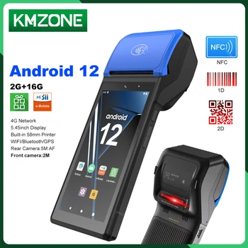 Új 4G Wifi Kézi Pos Nyomtató PDA Android 12 érintőképernyő Barcode Scanner POS Terminál a Számla Címke Nyomtató NFC-Olvasó
