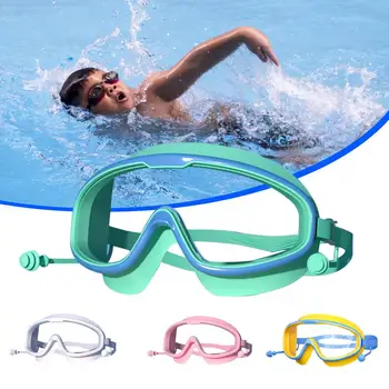 Úszó Szemüveg Széles Látás Búvárkodás Védőszemüveg Átlátszó Gyerekek Védőszemüveg Füldugót Gyerekek Nyáron Úszni, szivárgásmentes Szemüveg