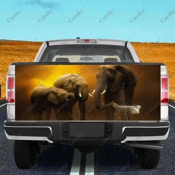 Indiai Elefánt Korán Reggel, Autó matricák teherautó hátsó farok módosítás festmény alkalmas teherautó a fájdalom csomagolás matricák