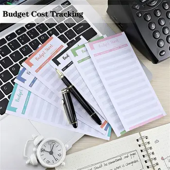 Pénz Megtakarítás A6 Binder Költség Tracker Lap Laza levél Költségvetés Borítékok Karton 6 Lyuk Készpénz, Borítékok, Karton