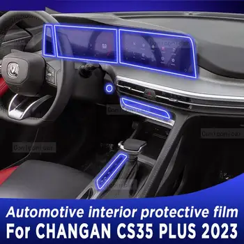 A CHANGAN CS35 PLUSZ 2023 Sebességváltó Panel Navigációs Autóipari Belső Képernyőn TPU Védőfólia Takarja Anti-Semmiből Matrica