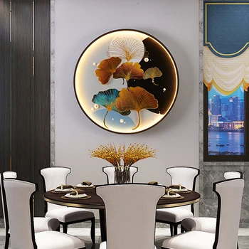 Fali Lámpa Art Képek Modern Kínai Beltéri Arany Gyertyatartó Kép Fali Dekoráció Otthon Hálószoba, Folyosó led fali lámpa