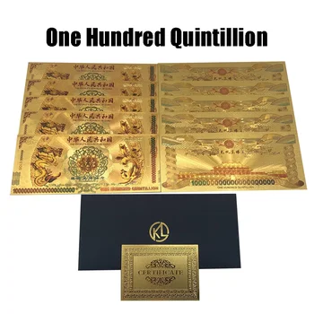 10db/sok Újat Száz Kvintillió Kínai Dragonand phoenixe Bankjegyek A Kínai Valuta gyűjtemény