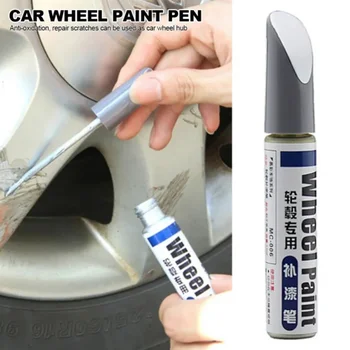 12ml Ezüst Ötvözet Autó Kerék Touch Pen-Javító Festék Irányulnia, hogy a Semmiből Készítő Ecsettel Autó Javítás Érdekel, Toll Kerékagy Spray Festék