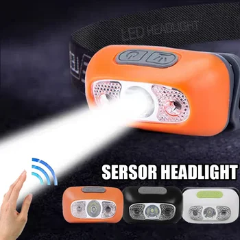 Érzékelő Fényszóró Hordozható Hullám Érzékelő Fényszóró USB Újratölthető Indukciós Lámpa Kültéri Vízálló Kempingezni, Horgászni Fáklyák