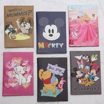 Disney Mickey Útlevél Fedezze Anime repülőjegyek Kártyák Utazási Útlevél Birtokosa Tárca Dokumentum Szervező Cas-a Férfiak a Nők Ajándék