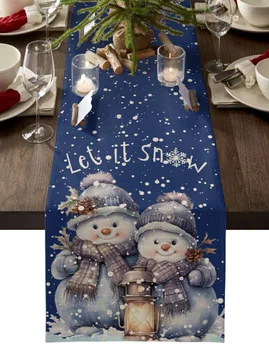 Karácsonyi Hóember Hópehely Asztali Futó Esküvői Asztal Dekoráció Asztali Futó Karácsonyi Ünnepi Asztal Dekoráció