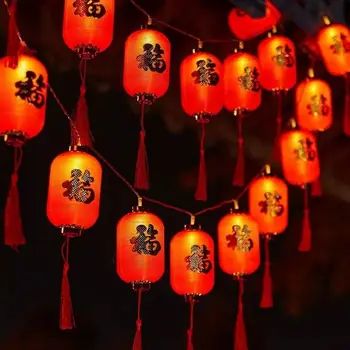 Kínai Stílusú, Kínai Lámpás String Dekoratív Hagyományos Tavaszi Fesztivál LED String 1.5/3M Fu Karakter