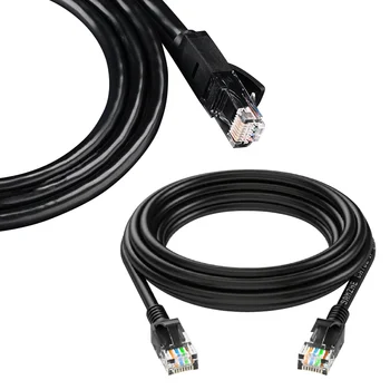 Fekete RJ45 CAT-5 Ethernet-Kábel Lan Hálózati Kábellel Kompatibilis Patch Kábelt A Számítógép Több Előírások Kábelek