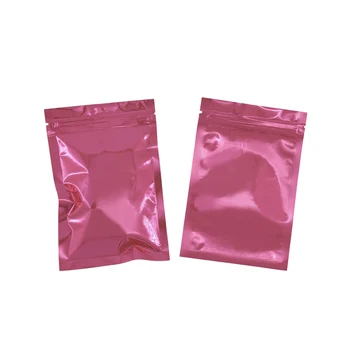100/Sok Műanyag Rose Red Alumínium Fólia Zip-Zár Táska Lógni Lyuk Egyéni Pecsét Könnycseppet Kicsit Resealable Élelmiszer-Tároló Tasak Csomag