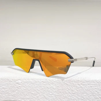 Szabálytalan sokszög egy-darab keret napszemüveg S1U divat személyiség napernyő, uv400 napszemüveg Avantgárd niche férfi napszemüvegek