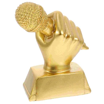 Trófea Díjat Mikrofon Énekel Trófeák Fél Awards Szívességet Dekoráció Verseny Giftcup Érmek Itthon Csepp Mic Győztes Arany Csésze