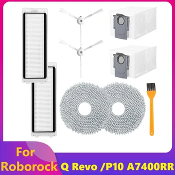 9PCS pótalkatrészek a Készlet Roborock Q Revo /Roborock P10 A7400RR Robot Porszívó Oldalon Brushe Szűrő porzsákok Mop Pad