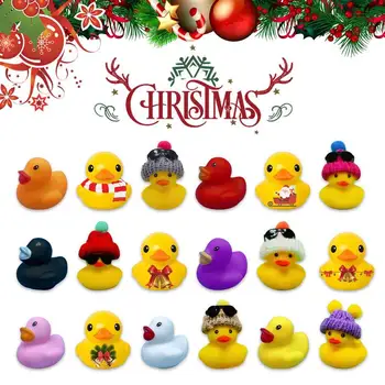 Aranyos Gumi Kacsa Adventi Naptár Beállítása 24 Nap Karácsonyi Visszaszámlálás Fürdő Játék, Ajándék, Szezonális Dekoráció Tökéletes partikellék, Gyerekeknek