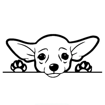 Aranyos Chihuahua Kutya, Autó Matrica Külső Tartozékok Vinyl Matrica a Teherautók, Furgonok SUV Windows Falak Csésze Laptopok