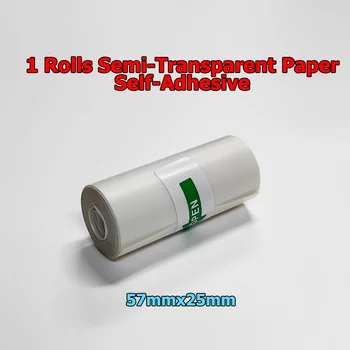 1Rolls Átlátszó Fotó Papír Termikus Azonnali HD Mini Hordozható Nyomtató Öntapadó Papír