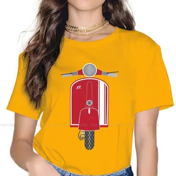 Vespa Népszerű Közlekedési Eszközök Sleeve TShirts Piros Alapvető Nyomtatási 4XL 5XL Lány Póló Új Trend Ruházat