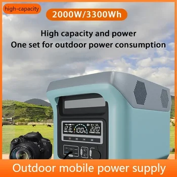 1500W-2000W, 220V 70Ah-170Ah Kemping Portable Power Station18650 Li-ion Akkumulátor Külső Tápegység Napenergia Generátor Haza