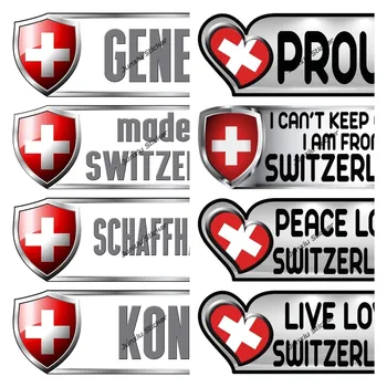 Büszke Ország Svájc Zászló Matrica Bumber Matrica, Matrica Bukósisakot Matrica Tartozékok Fedezze Karcolások Dekoráció