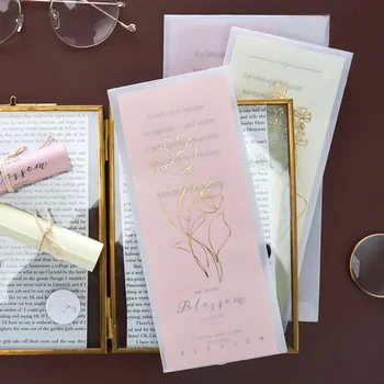 1set Vintage Rose Napfürdő Kénsav Papír Átlátszó Borítékban Levelet Áldás Írószer Óra Esküvői Meghívó Ajándék
