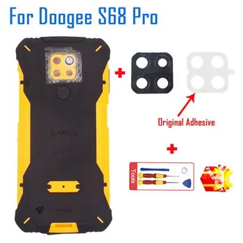 Eredeti DOOGEE S68 Pro Akkumulátor Fedél hátlap Ujjlenyomat Vevő Hangszóró Mikrofon+Kamera Lencséje Ragasztó DOOGEE S68 Pro
