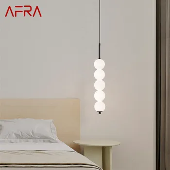 AFRA Modern Réz Lámpa Lámpatest, LED Csillár 3 Színek Egyszerűen Kreatív Dekor Üveg Lógó Lámpa Otthoni Hálószoba Éjjeli