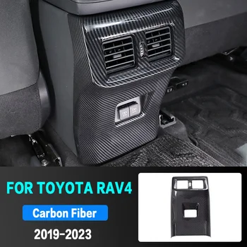 Toyota RAV4 XA50 2019 2020 2021 2022 2023 Autó Hátsó légkondícionáló Levegő Kilépő Keret Fedezi Trim Védő Matricák Tartozék