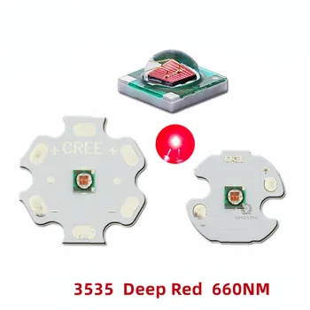 100 Epileds 3W 3535 SMD Mély Vörös Nagy teljesítményű 660NM Növény Nő LED Dióda lámpa 20 mm/16 mm-es NYÁK-Testület