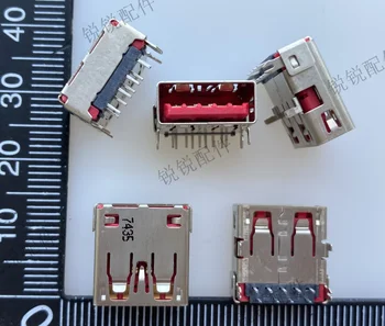 Ingyenes házhozszállítás Az ACON TARA6-9T6395 USB3.0 Női 9P DIP Piros gumi core TÍPUS töltő port csatlakozó