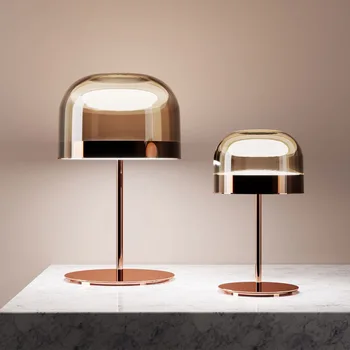 Északi Asztali Lámpa Üveg Kreatív, Modern Személyiség Egyszerű Éjjeli Fény Luxus Meleg Színű, Hangulatos Hálószoba Tanulmány Függőleges Asztali Lámpa