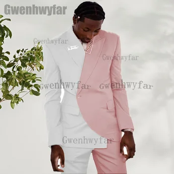 Gwenhwyfar Az Egyéni Új Öltöny Varrás Stílus Kiváló Minőségű Öltönyök Csúcs Hajtóka Formális Ruha Esküvői(Kabát+Nadrág)