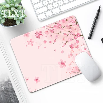 Rózsaszín Sakura Egérpadok Kis Játék Mousepads Csúszásmentes Mausepad 22x18cm gumiszőnyeg Cég Asztal Pad Design Ajándék, Aranyos Szőnyegek