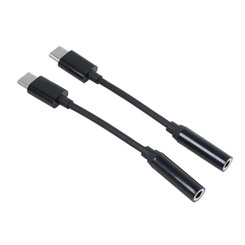 2 Csomag USB-C-3,5 mm-es Fejhallgató Jack Adapter, C Típusú Férfi-3,5 mm-es Női AUX Jack Sztereó Fülhallgató Átalakító, Kompatibilis