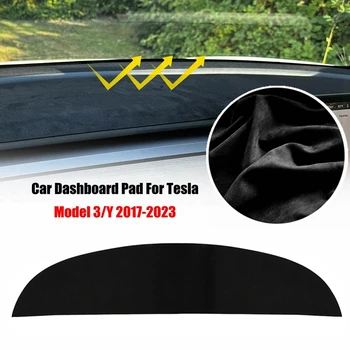A Tesla Modell 3 Modell Y 2017-2023 2022 2021 Autó Műszerfal Pad Velúr Bőr Dash Mat Napernyő, Anti-UV csúszásmentes Védő Fedél